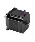 NEMA 23 Stepper Motor 1.3N.m Torque, 4A 2 Phase 4 Wire, 57x57mm Frame, 55mm Body, 8mm Dual Shaft, Beast Torque For CNC And 3D Printer Drives, Precise 1.8 Degree Step, Great For Automation Projects. Black metal NEMA 23 stepper motor with dual shaft