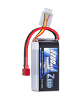 3S 2200mAh Shorty LiPo Battery 11.1V 50C With T Connector for RC models, showing compact design and wiring