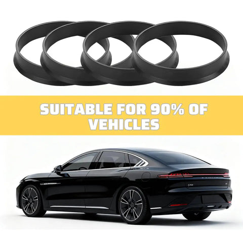 4 Piece Wheel Hub Center Rings 67.1 To 60.1 Mm Plastic Adapter Collar laid out, suitable for 90% of vehicles, shock absorbing design.