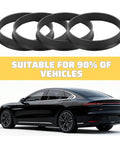 Premium Slick Car Wheel Hub Center Rings 4 Pack Adapts 73.1Mm Outer To 64.1Mm Inner Bore displayed with a luxury car.