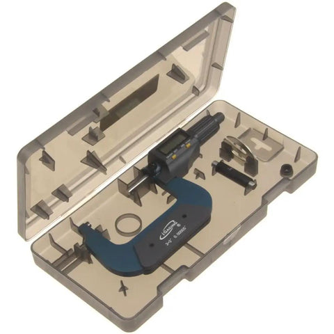 Digital Micrometer With Data Output, 2 To 3 Inch Range, 0.00005 Inch And 0.001 Millimeter Resolution, in storage case