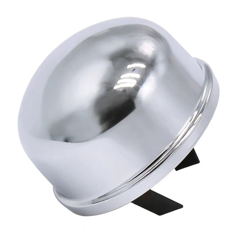 Triple Chrome Engine Oil Breather Cap Push In Style Two And Three Eighths Inch Universal Oil Filler Cap for valve covers.