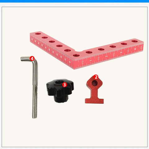 Right Angle Clamp 90 Degree Holder For Woodworking And Welding, Heavy Duty Corner Clamp with ruler markings and components