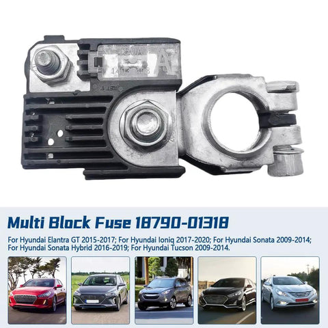 Heavy Duty Battery Positive Terminal Cable With Fusible Link For Hyundai Kia Models with multi-block fuse detail.