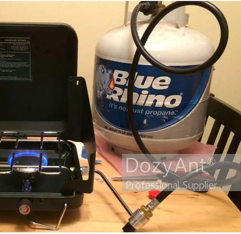 4 Feet Propane Adapter Hose 1 Lb To 20 Lb Converter For QCC1 Type1 Tank Connects 1 Lb Portable Appliance to 20 Lb Tank
