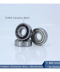 Top Grade Mr105 3NC Hybrid Ceramic Bearings For Industrial Motors And Spindles Featuring Abrasive Resistant Si3N4 Balls with ABEC 1 shown.