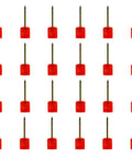 16 Pack Archery Target Pins For Holding Target Faces And Paper On EVA Foam Targets, red plastic and steel pins arranged in grid
