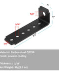 Heavy Duty 14 Gauge Three And A Quarter Inch Corner Braces For Wood 90 Degree L Shaped Mounting Brackets Black 20 Pack
