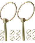 Heavy Duty Lynch Pin Kit Locking Pins Pro Grade For Tractors Trucks And Mowers Wear Resistant Clips For Secure Connections In Farming And Industrial Jobs Durable Construction For Tough Jobs, 3/16-inch pins with ring clips
