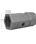 Boss Level Auger Bit Repair Hub, Built For Daily Outdoor Work, 2 inch cast alloy hub with 3/4 pin hole for reliable connections.