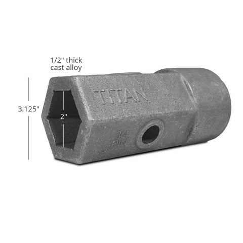 Boss Level Auger Bit Repair Hub, Built For Daily Outdoor Work, 2 inch cast alloy hub with 3/4 pin hole for reliable connections.