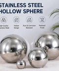 Dope Polished Hollow Stainless Steel Ball 201 Grade, Metal Sphere with polished surface, diverse sizes for decor and design