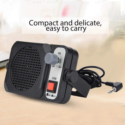 Portable Ham Radio Transceiver With External Speaker For Two Way Radio, Mini Walkie Talkie Car Mobile Radio Accessory