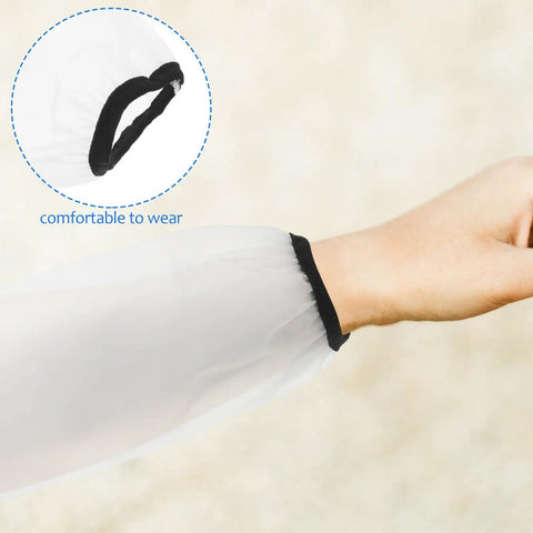Close-up of Heavy Duty Waterproof Arm Sleeves For Adults Built Tough And Oil Resistant Elastic Long Arm Guards with secure cuffs.