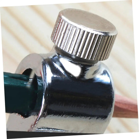 Close-up of the locking mechanism of the Rock Solid Carpenter Scribing Divider And Adjustable Woodworking Measuring Tool featuring large diameter design.