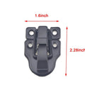 Rock Solid Table Locks 12 Pack Heavy Duty Iron Furniture Connectors With 60 Mounting Screws, 1.6x2.28 inch black latch.