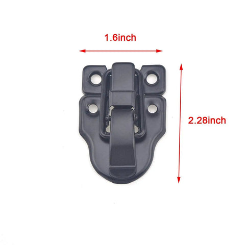 Rock Solid Table Locks 12 Pack Heavy Duty Iron Furniture Connectors With 60 Mounting Screws, 1.6x2.28 inch black latch.