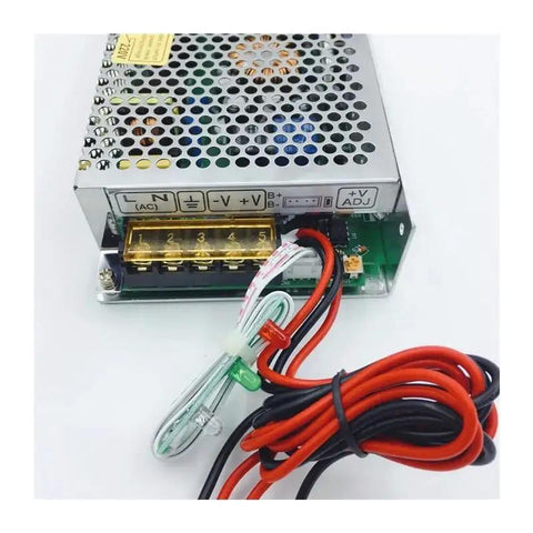 180W UPS Switching Power Supply 12V And 24V Output With LED Indicator, Dual Input 110V Or 220V AC showing front view and cables