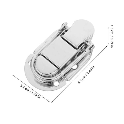 Heavy Duty Duckbill Hasp Latch Set 5 Pack With Screws For Cargo Safety And Metal Storage Security Rigged Tight Fit To Lock Gear During Long Hauls, silver metal latch 6.1 cm