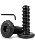 M6 X 30mm 30 Piece Pack Of Flat Head Hex Socket Cap Screws Made From 304 Stainless Steel With Black Oxide Finish close-up