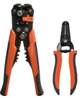 8-Inch Auto Wire Stripper And Cutter For 10-24 AWG Solid And Stranded Wires With Self-Adjusting Jaw Forged Alloy Steel Construction