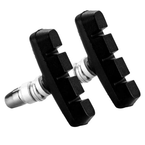V-Brake Pads 55mm Set for Bikes, 2 Pairs Universal Brake Shoes Black, Durable Rubber Blocks with No Noise No Skid