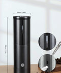 Portable Electric Coffee Burr Grinder With 50g Capacity And Magnetic Cover Aluminum Alloy Body showing compact design and USB charging.