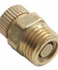 Close-up of a heavy duty brass drain screw for air compressor tanks, part of a set of four reliable drainage valves.