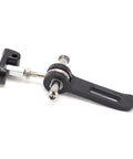 Aluminum Alloy And Stainless Steel Folding Hooks Kit for M365 Scooter, showing lateral view with protruding bolts and sleek design.