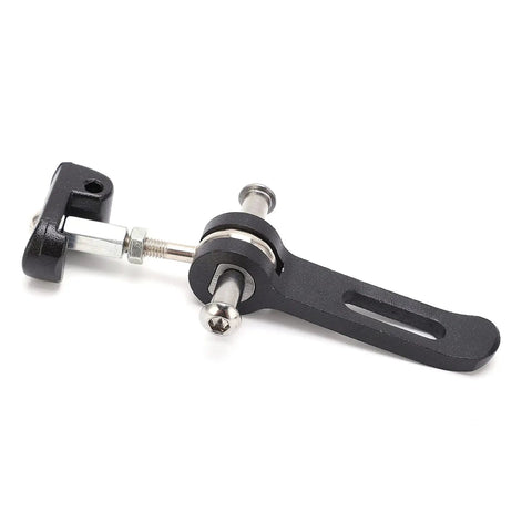 Aluminum Alloy And Stainless Steel Folding Hooks Kit for M365 Scooter, showing lateral view with protruding bolts and sleek design.