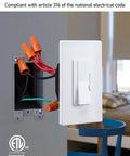 12 Pack 14 Cu In Single Gang Old Work Electrical Outlet Box For Retrofit Walls Heavy Duty Steel Electrical Boxes With Four Knockouts And Easy Wiring Ideal For Home Renovations New Installations And Quick Upgrades. old-work box installed behind a switch with wired knockout openings