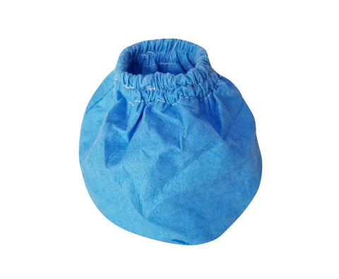 Blue VRC2 Cloth Filter Bag for Vacmaster 1.5 to 3.2 Gallon Wet Dry Vacuums, 6 Pack, shown from front angle