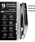 Automatic Smart Lock With App Control And Rapid 3D Fingerprint Scan For Pro Level Home Security Keyless Entry Gate with touchscreen and features.