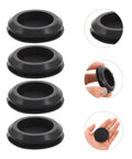 Silicone Hole Plugs 10 Pack Black Round Waterproof Panel Plugs For Appliances And Furniture Hole Covers Fits Universal Panel Interfaces Leakproof Flush Seal Easy Install displayed in hand
