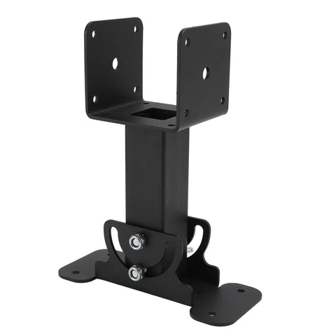 Beefy Heavy Duty Roof Riser Brackets Kit For Wood Posts Adjustable From 0 To 180 Degrees Fits 4 By 4 And 4 By 6 Posts Patio Pergola Black Powder Coated Includes 6 Hex Screws For Gazebos Porches Backyard