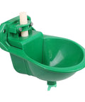 Heavy Duty Automatic Livestock Water Bowl For Farm Animals, green wall mount, 230mm x 180mm, self filling for goats and sheep.