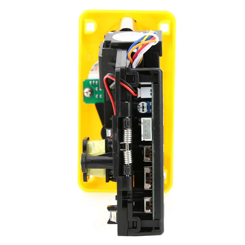 Side view of LED Indicator Flip Cover For Arcade Game Machines Anti EMI Durable Selector Switch With Yellow Finish Perfect For Doll Machines And Amusement Centers High Visibility Status Light And Reliable Scoring
