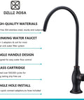 Top Shelf Stainless Steel Drinking Water Faucet For Under Sink Water Filter System Featuring Smooth Flow Non Air Gap RO Design Oil Rubbed Bronze Finish with single handle.
