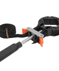 Heavy Duty Adjustable Frame Strap Clamp With No Sweat Handle Tensioner And Tough Four Meter Nylon Webbing for woodworking tasks.