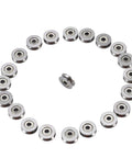 V Groove Ball Bearing Set 20 Pcs Miniature Steel V Pulley Bearings 3x12x4mm for Rail Track Linear Motion Systems arranged in circle