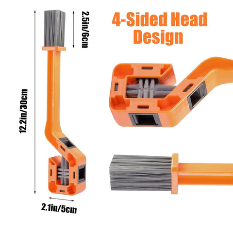 Two Pack Upgraded 4 Sided Bike Chain Washer With Fully Enclosed Chain Cleaning Brushes Extended Ergonomic Handle