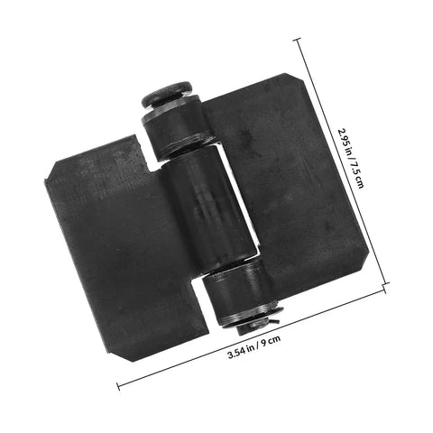 Beefy Heavy Duty Spring Hinges for Doors, Detachable Iron Hinges With Thickened Weld Design, Corrosion Resistant, size details shown