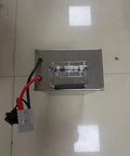 Heavy Duty 60Ah Lithium Battery For Electric Skates, top view showing handle and wiring, designed for transporters.