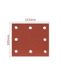 Get This Awesome 20 pc Set of Heavy Duty 115mm Square Sanding Sheets With Eight Holes For Smoothing Wood And Metal Like A Boss, 115mm square abrasive sheet with dust holes.