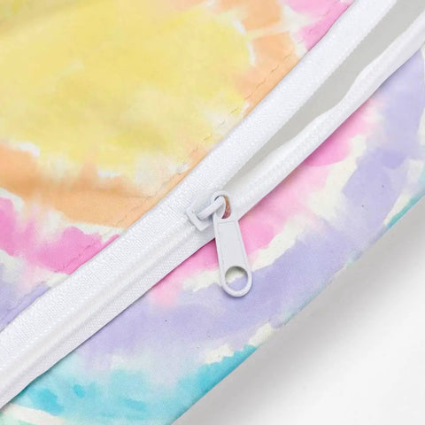 Close-up of zipper on Two Pack Wet Dry Bags With Handles For Swimwear Travel Beach Pool Diapers Gym Clothes Toiletries And Makeup