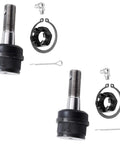 Beefed-Up 4WD Front 4-Piece Ball Joints Kit For Ford F-250 F-350 F-450 F-550 Super Duty 1999-2016 Replacement, Fits Excursion 2000-2005 4WD Models, Heavy-Duty Steering And Ride Quality Upgrade, black steel ball joints with grease fittings and clips