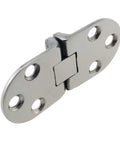 Door hinge, marine-grade 316 SS, mirror-polished; 66mm x 29mm pair for boat/RV (close-up view).