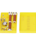 Electromagnet Experiment Kit for Physics Classrooms and Labs, Hands On Learning Tool With Helical Coil Electric Bell Hooks in yellow case
