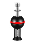One Inch Ball Head Adapter With M6 And One Quarter Inch Threaded Studs Aluminum Alloy Rock Solid Fixed Ballhead Mount For Action Cameras