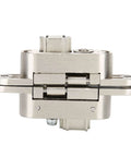 Heavy Duty 3D Zinc Alloy Door Hinge With Nylon Pad for Folding Doors Cabinets Wardrobes, 180 Degree Opening, Front View